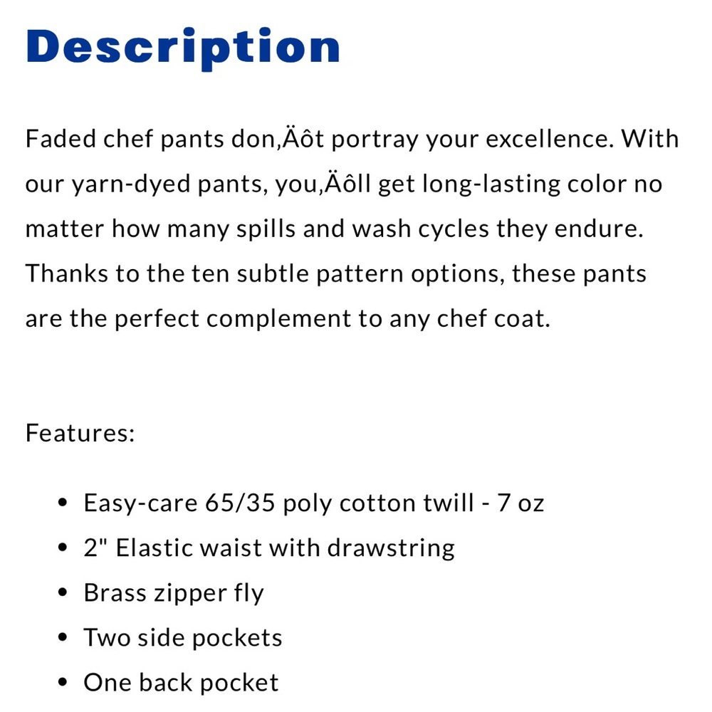 Uncommon Threads Grey Chef Pants - Picture 10 of 11